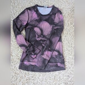 Roxy Women's Pink and Black Long Sleeve Top